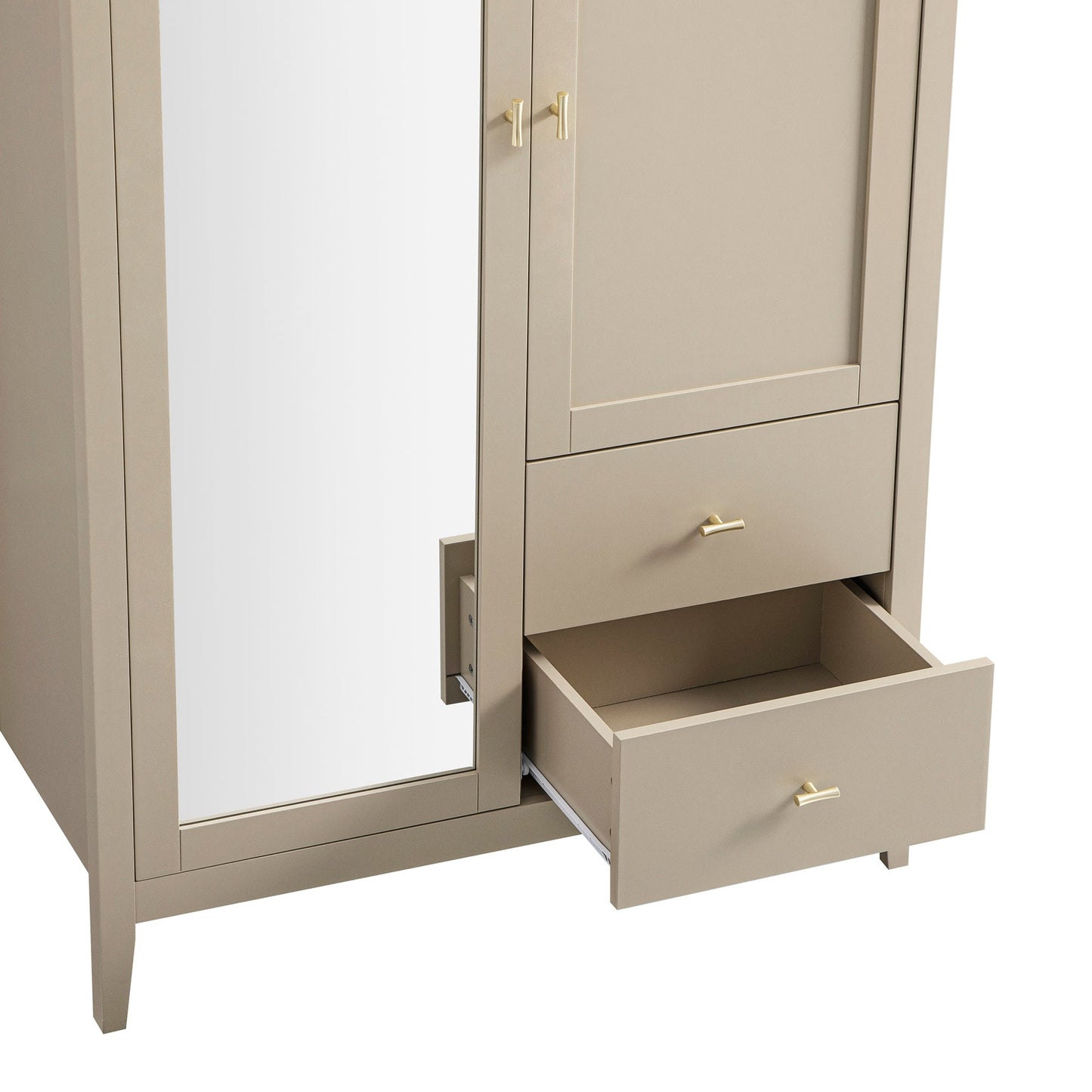 Armoire double miroir Oakham, gris foncé