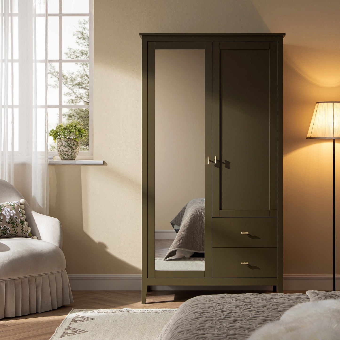 Armoire double miroir Oakham, Olive Grove