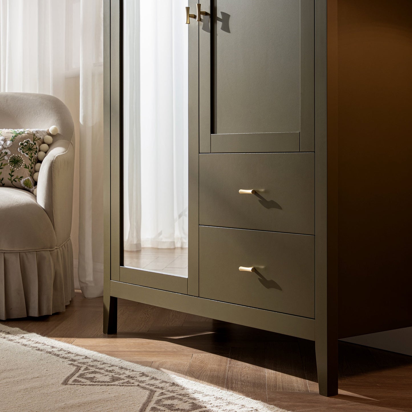 Armoire double miroir Oakham, Olive Grove