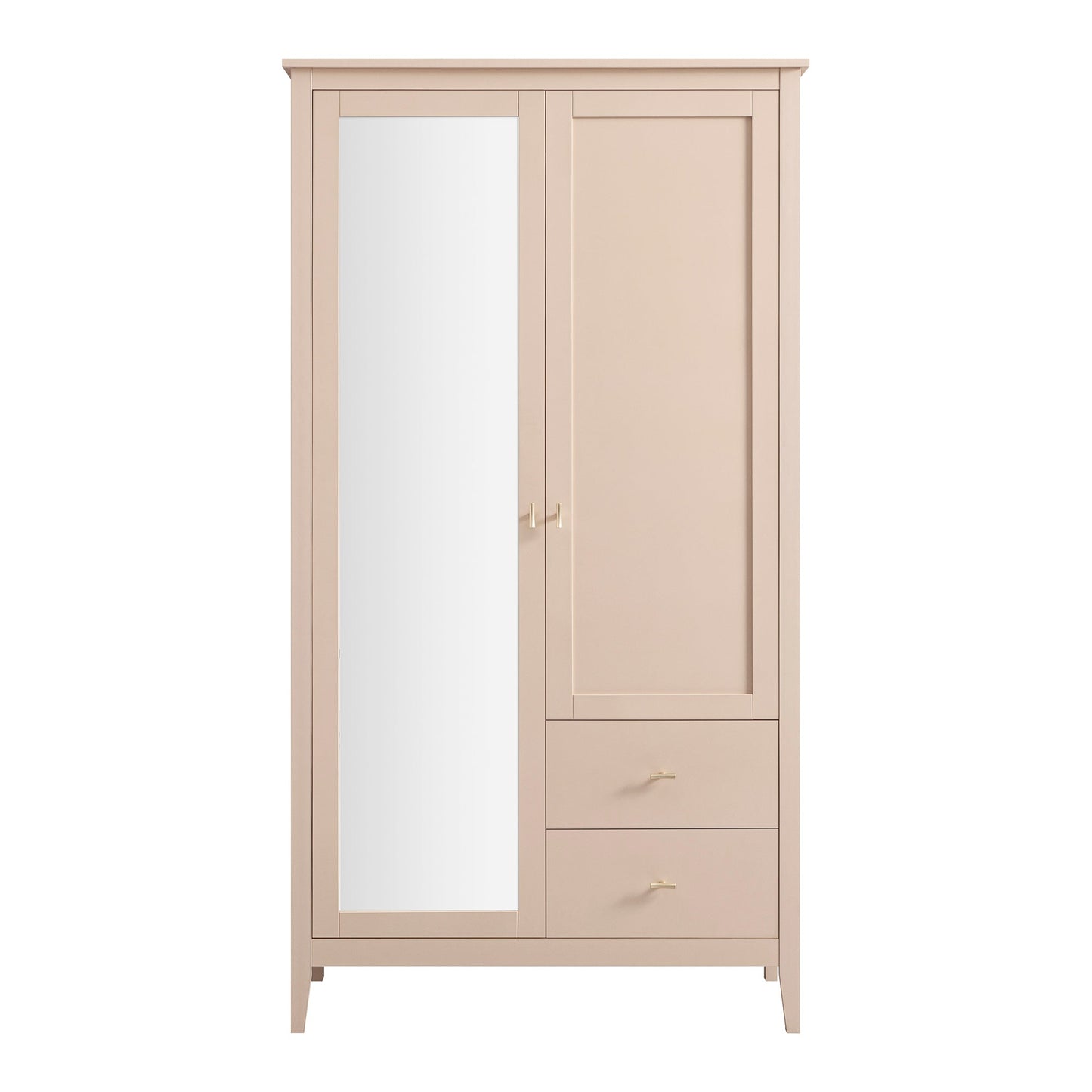 Armoire double miroir Oakham, rose nude