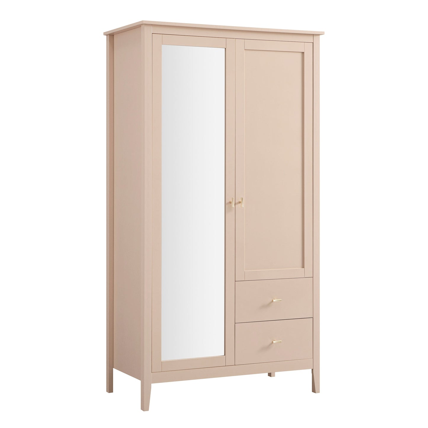 Armoire double miroir Oakham, rose nude