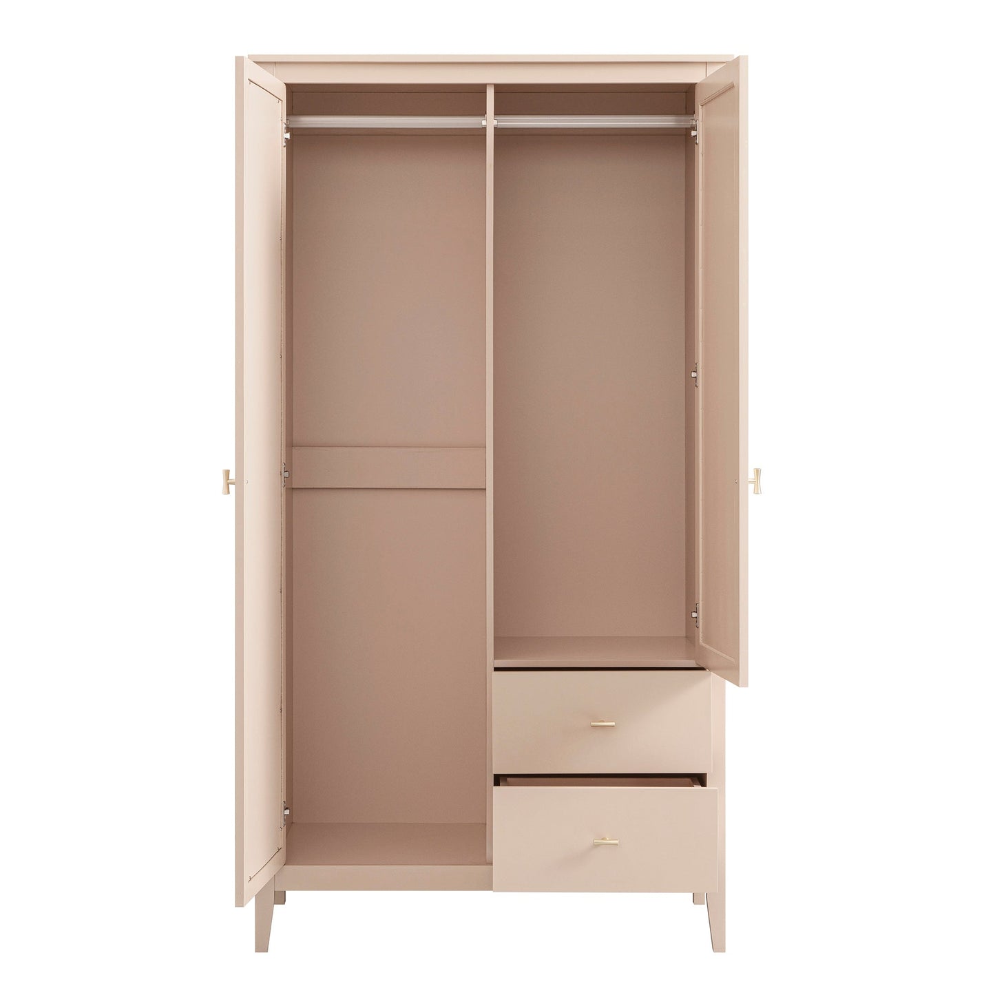Armoire double miroir Oakham, rose nude