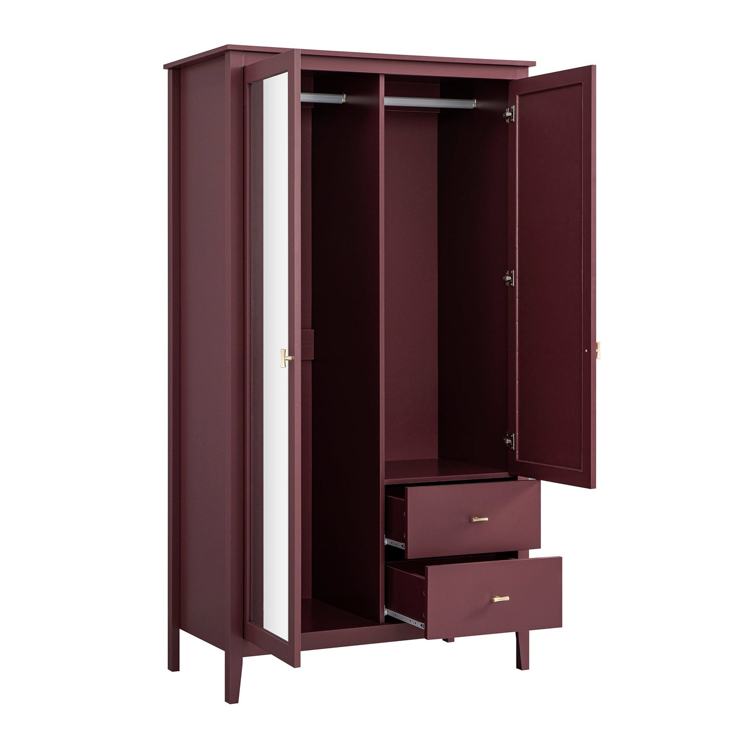Armoire double miroir Oakham, cerisier sauvage