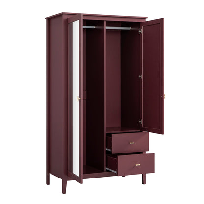 Armoire double miroir Oakham, cerisier sauvage