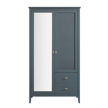 Armoire double miroir Oakham, bleu orageux
