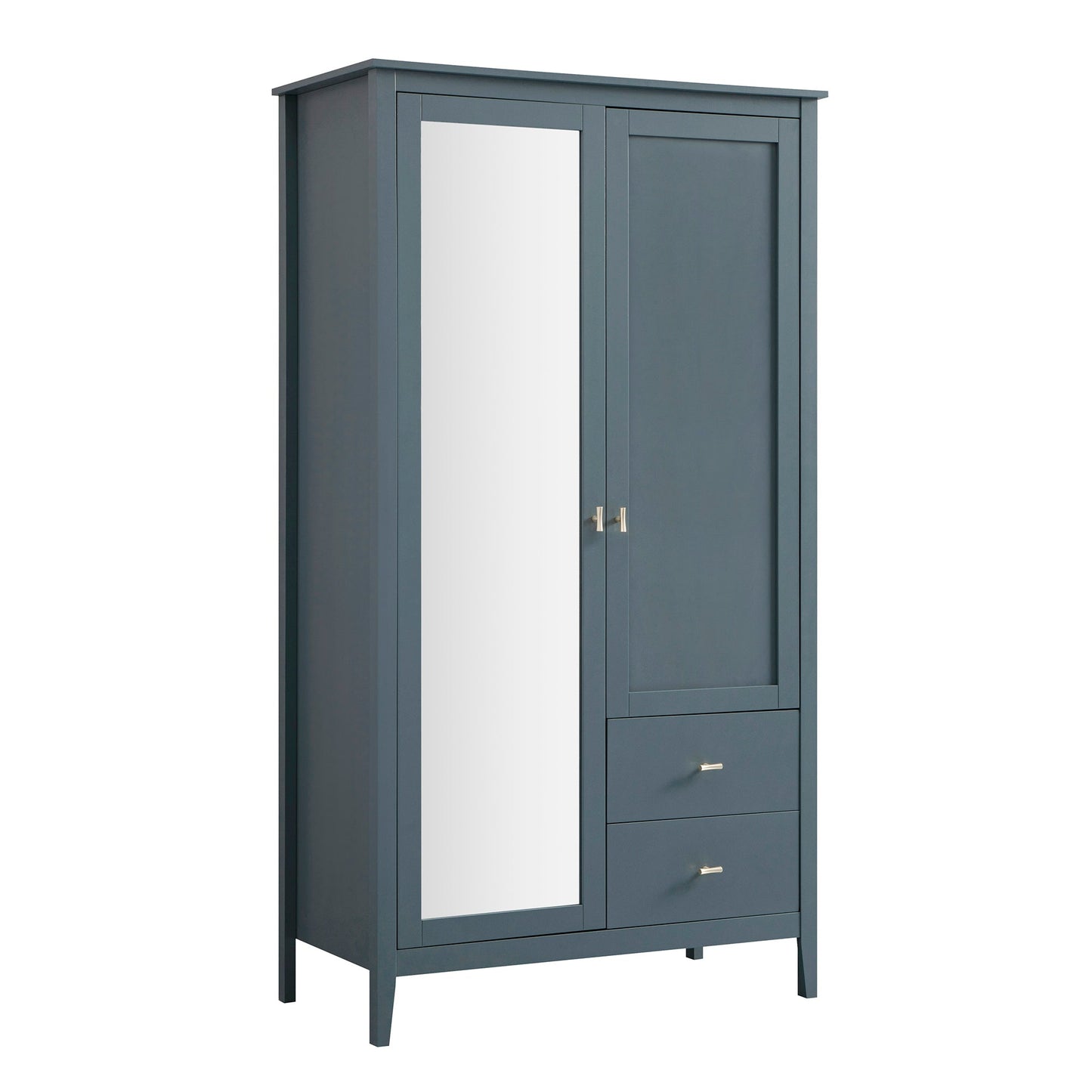 Armoire double miroir Oakham, bleu orageux