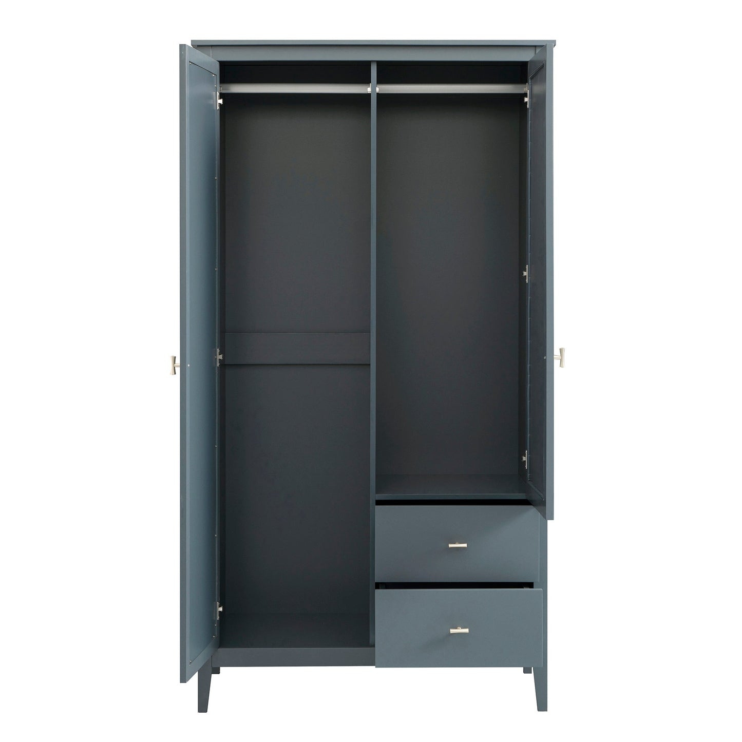 Armoire double miroir Oakham, bleu orageux