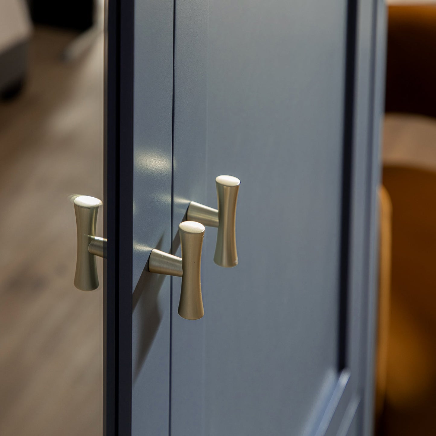 Armoire double miroir Oakham, bleu orageux