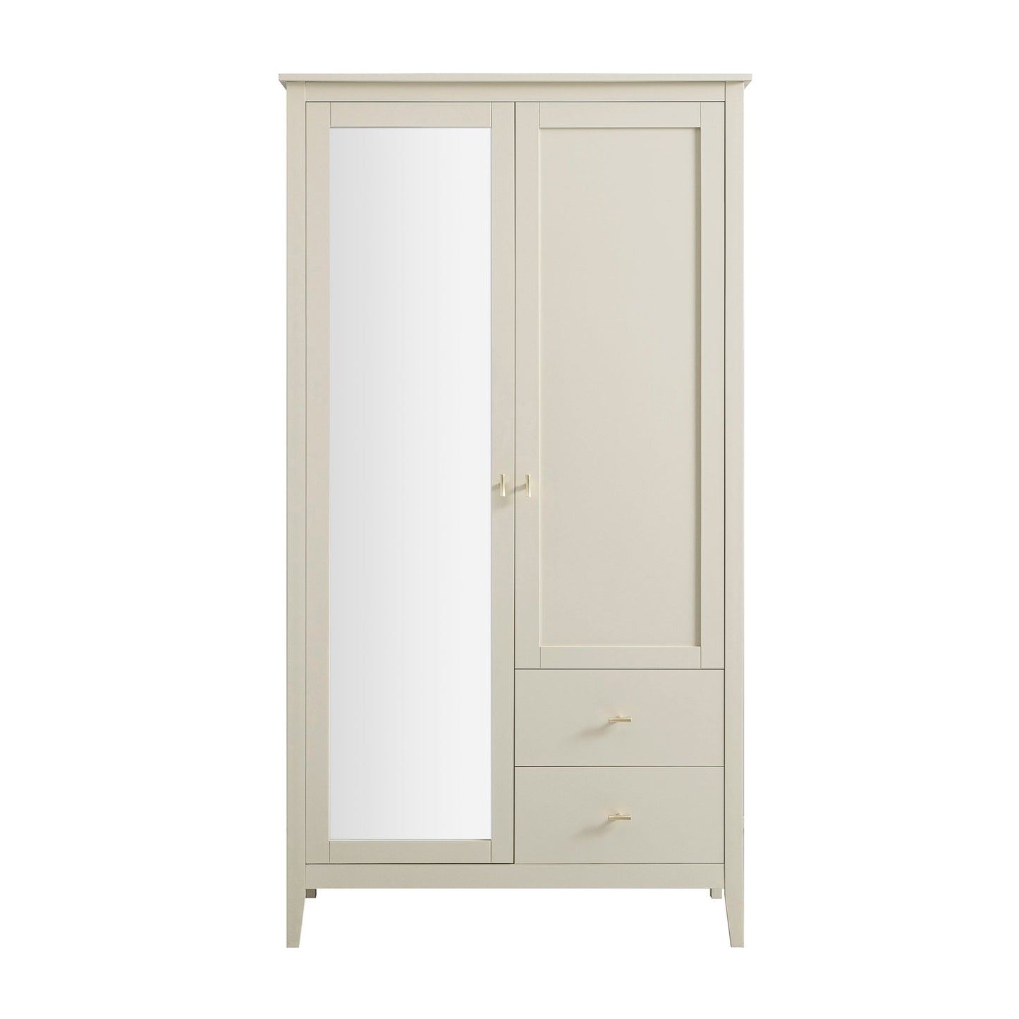 Armoire double miroir Oakham, blanc ombré