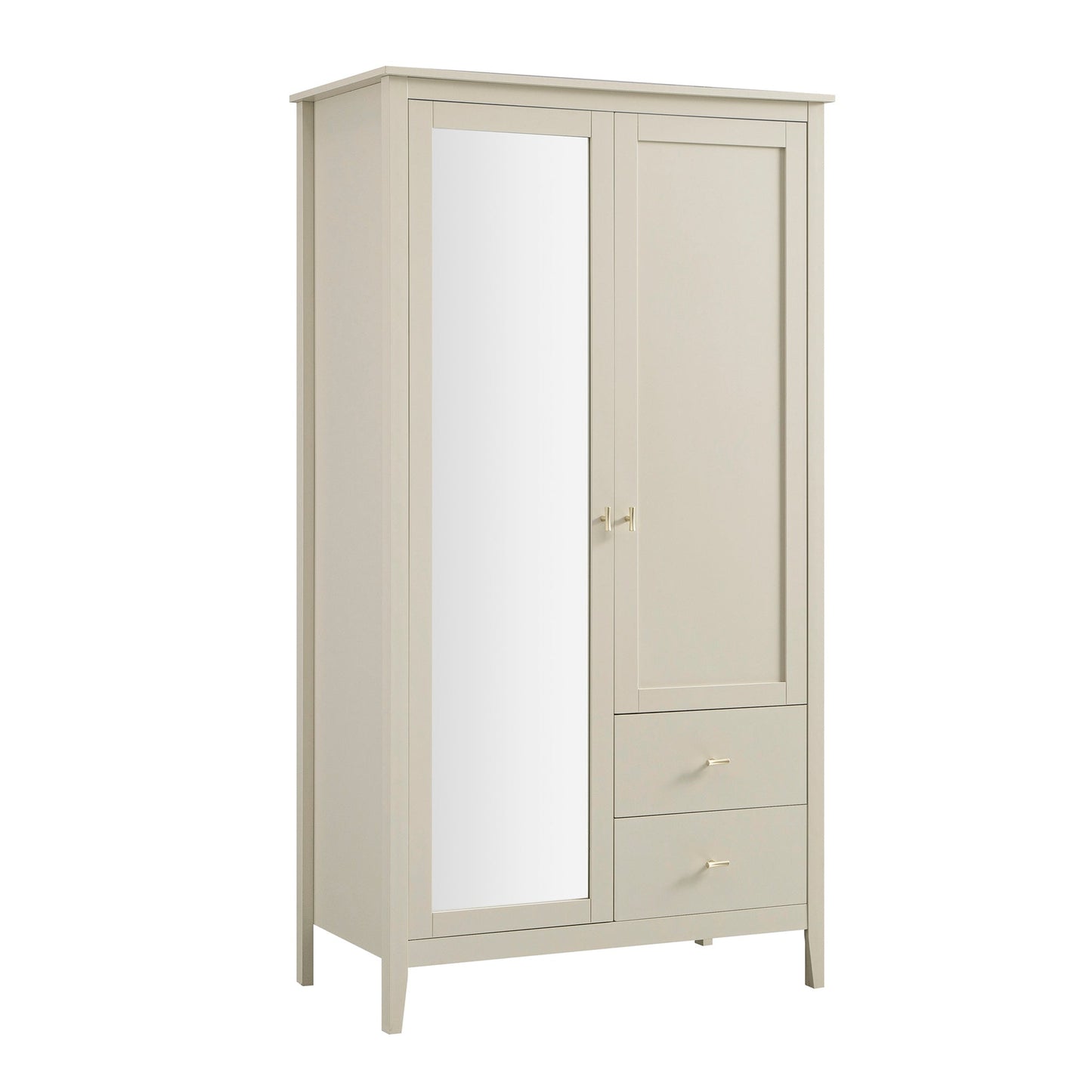 Armoire double miroir Oakham, blanc ombré