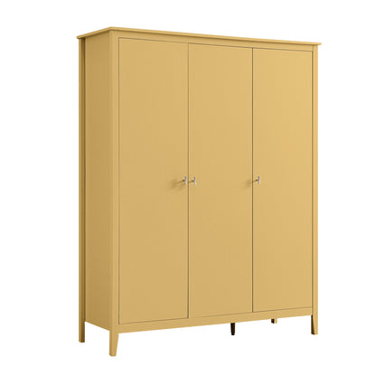 Armoire triple Oakham, rotin jaune