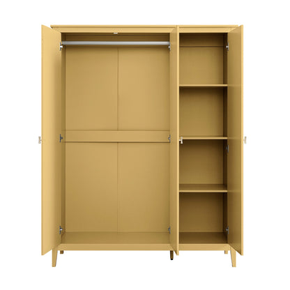 Armoire triple Oakham, rotin jaune