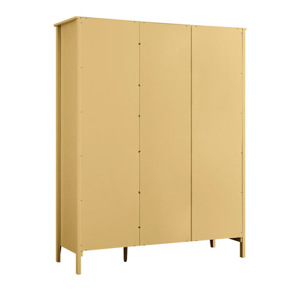 Armoire triple Oakham, rotin jaune
