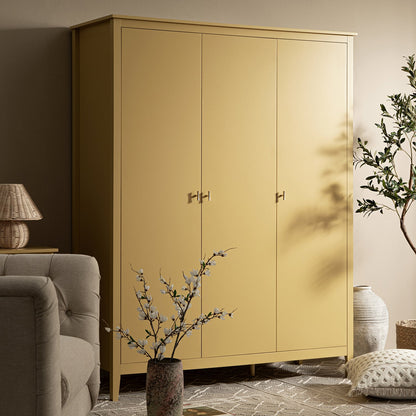 Armoire triple Oakham, rotin jaune