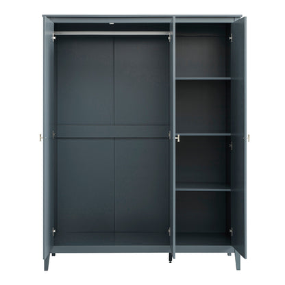 Armoire triple Oakham, bleu orageux