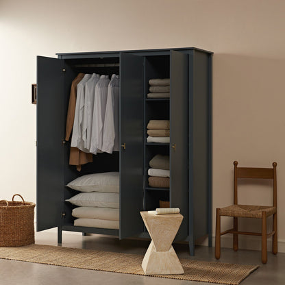Armoire triple Oakham, bleu orageux