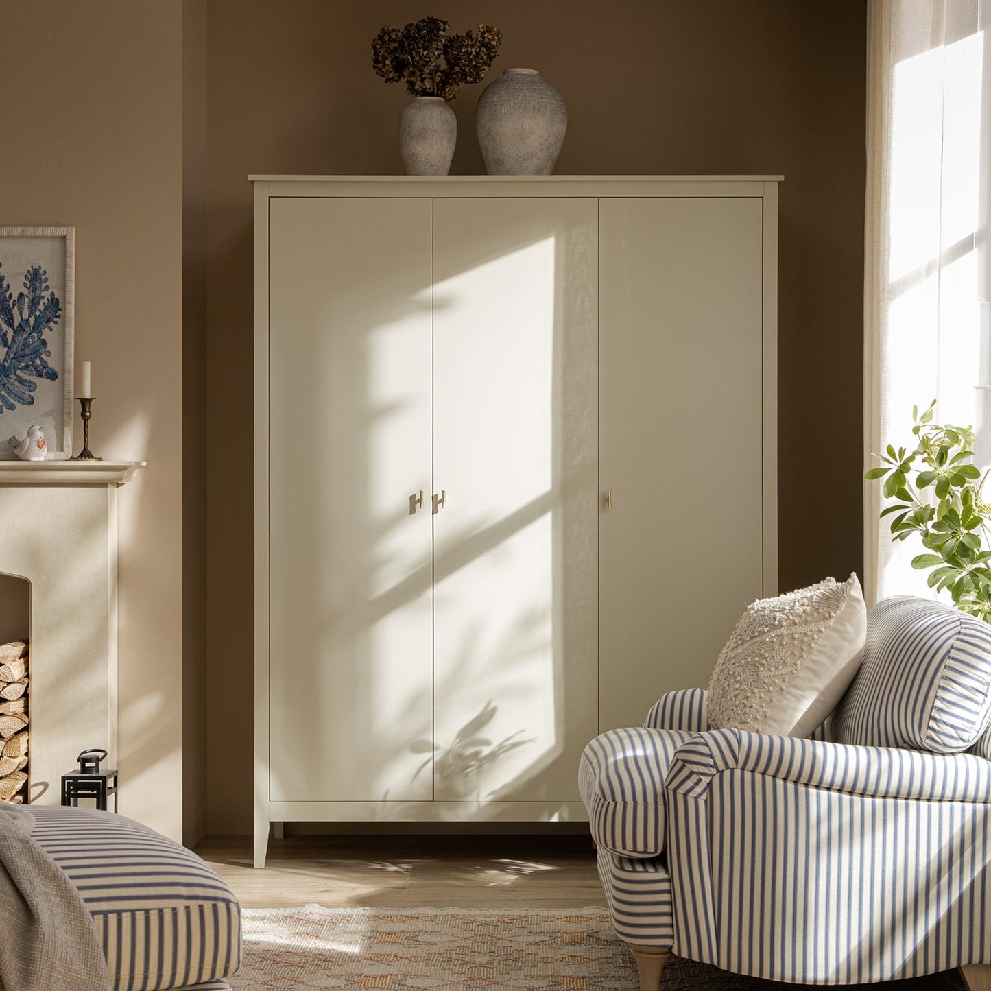 Armoire triple Oakham, blanc ombragé