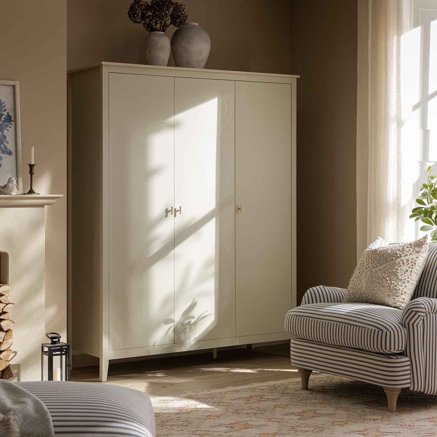 Armoire triple Oakham, blanc ombragé