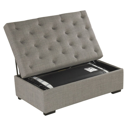 Canapé-lit pliant, pouf de 126 cm avec matelas à mémoire de forme et capitonnage.
