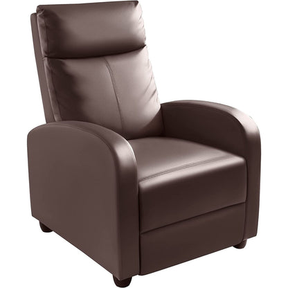 Fauteuil inclinable Furniwell en cuir PU avec assise et dossier rembourrés.