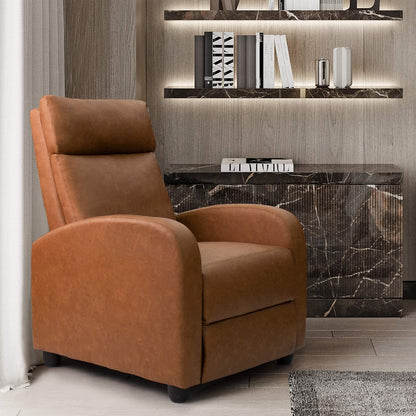 Fauteuil inclinable Furniwell en cuir PU avec assise et dossier rembourrés.