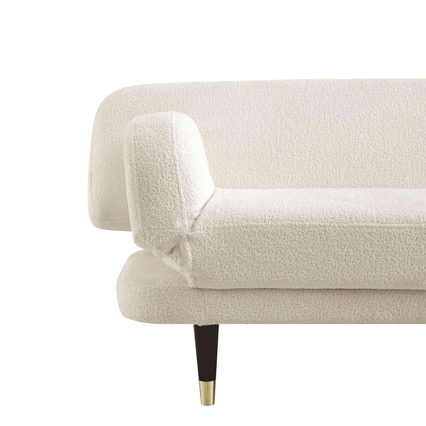 Canapé-lit 2 places Solna, beige bouclé