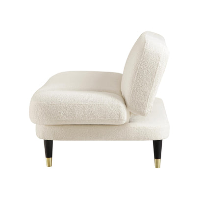 Canapé-lit 2 places Solna, beige bouclé