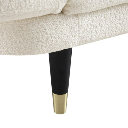 Canapé-lit 2 places Solna, beige bouclé