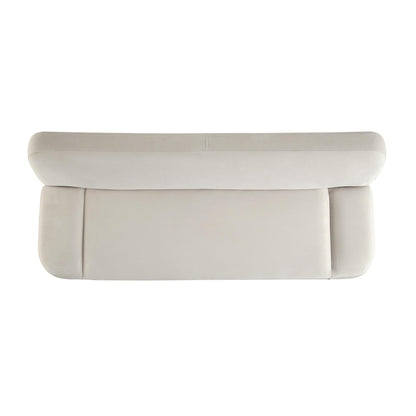 Solna, canapé-lit 2 places, velours champagne