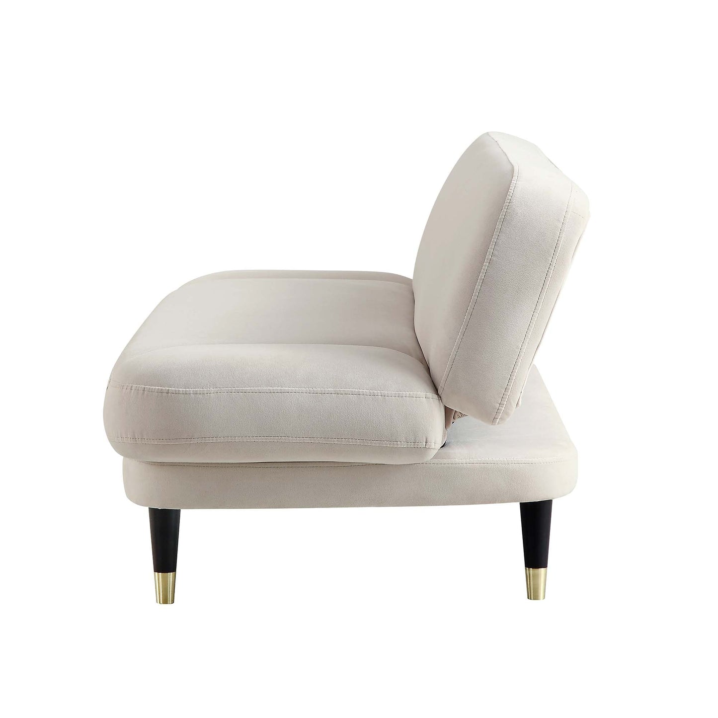 Solna, canapé-lit 2 places, velours champagne