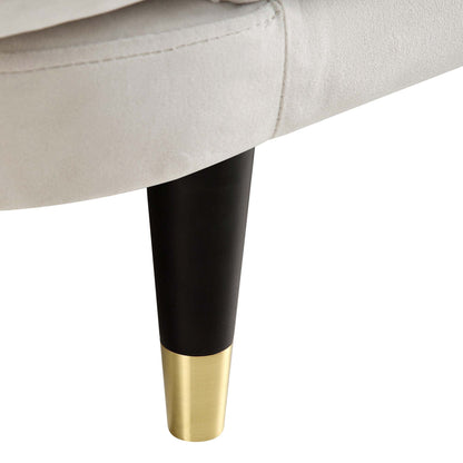 Solna, canapé-lit 2 places, velours champagne