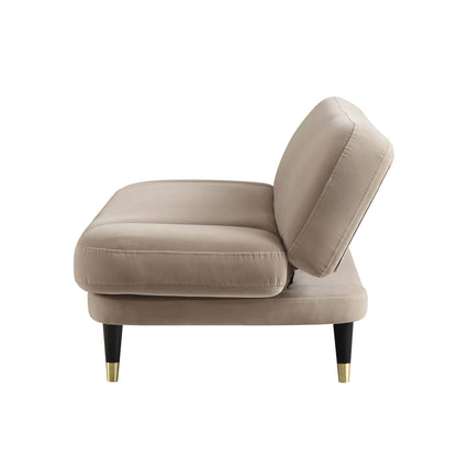 Solna, canapé-lit 2 places, velours vison