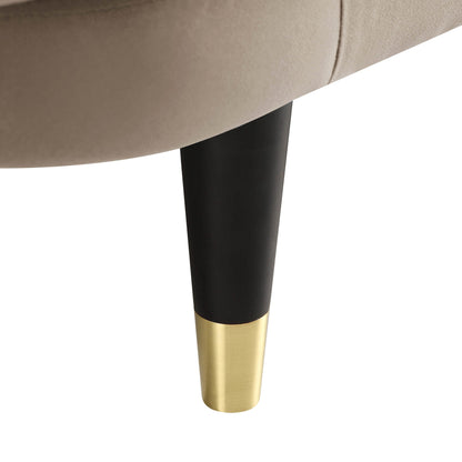 Solna, canapé-lit 2 places, velours vison