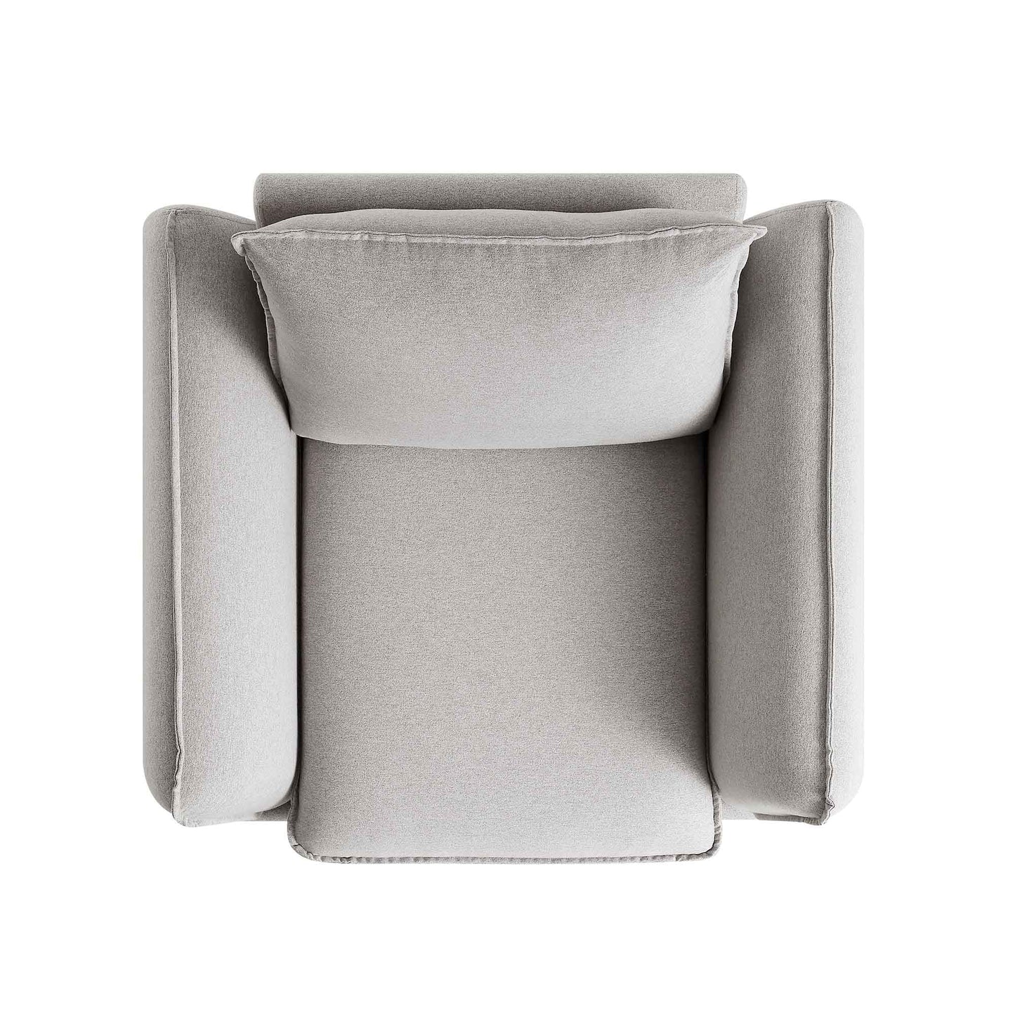 Fauteuil en tissu gris chiné Obriel