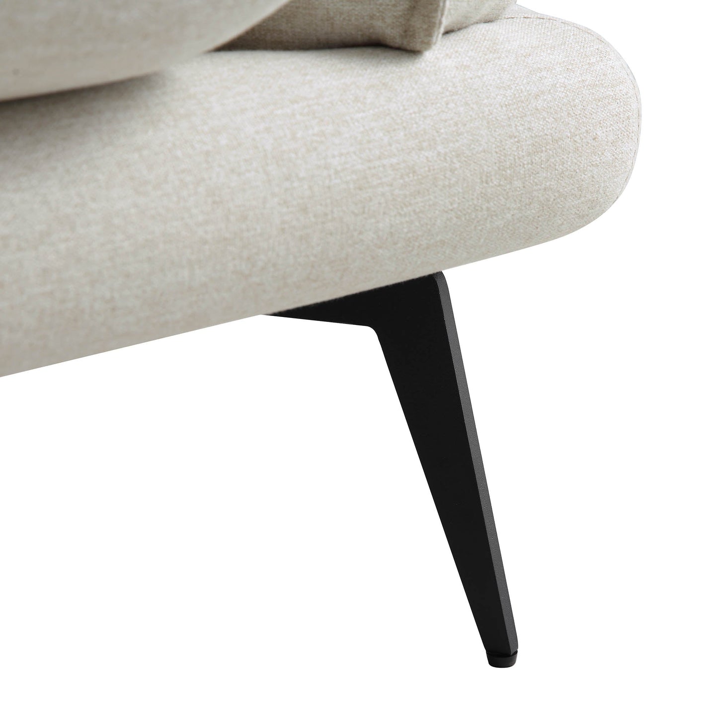 Fauteuil en tissu Obriel avoine