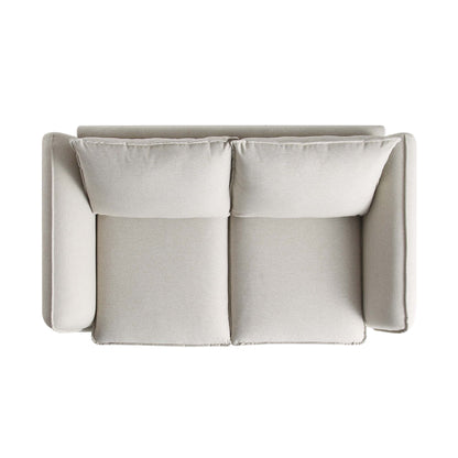 Canapé 2 places en tissu Obriel avoine