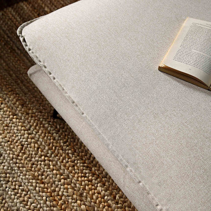 Repose-pieds en tissu Obriel avoine