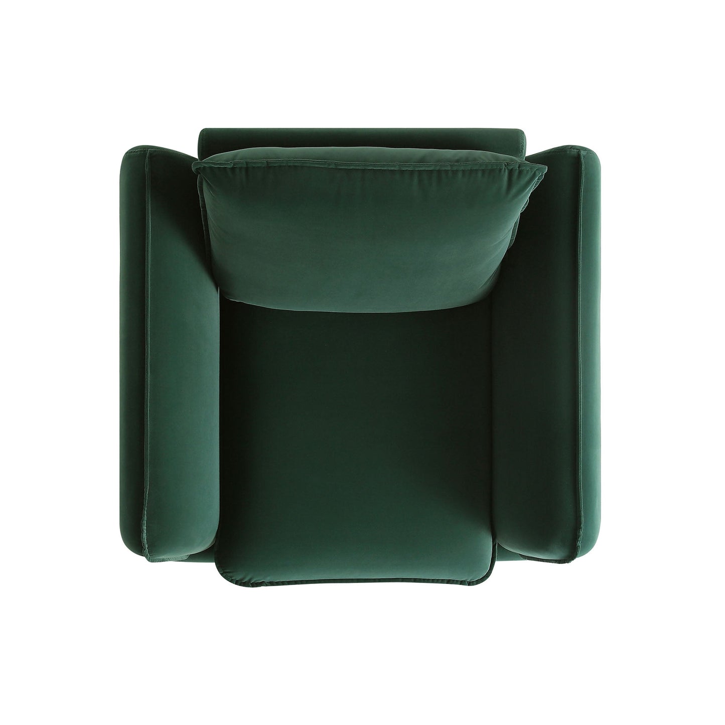 Fauteuil en velours vert forêt Obriel