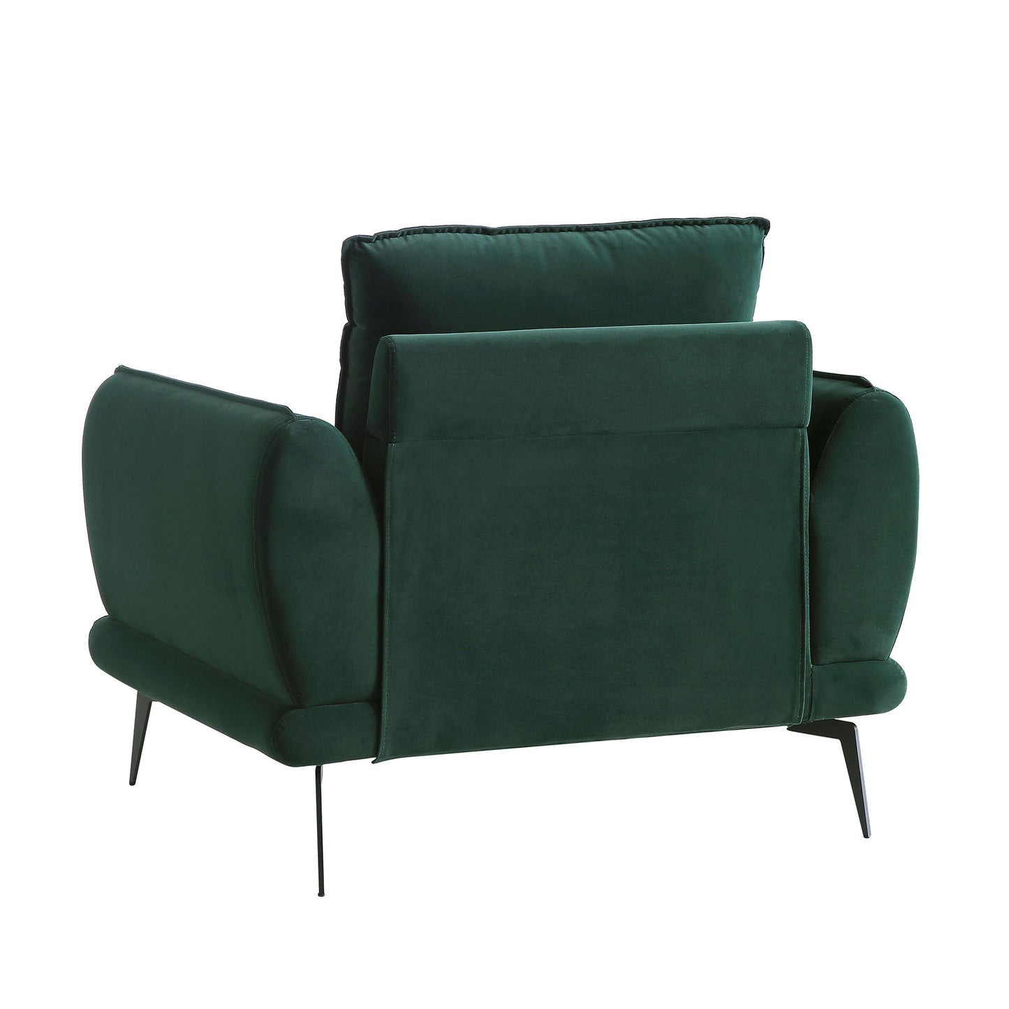 Fauteuil en velours vert forêt Obriel