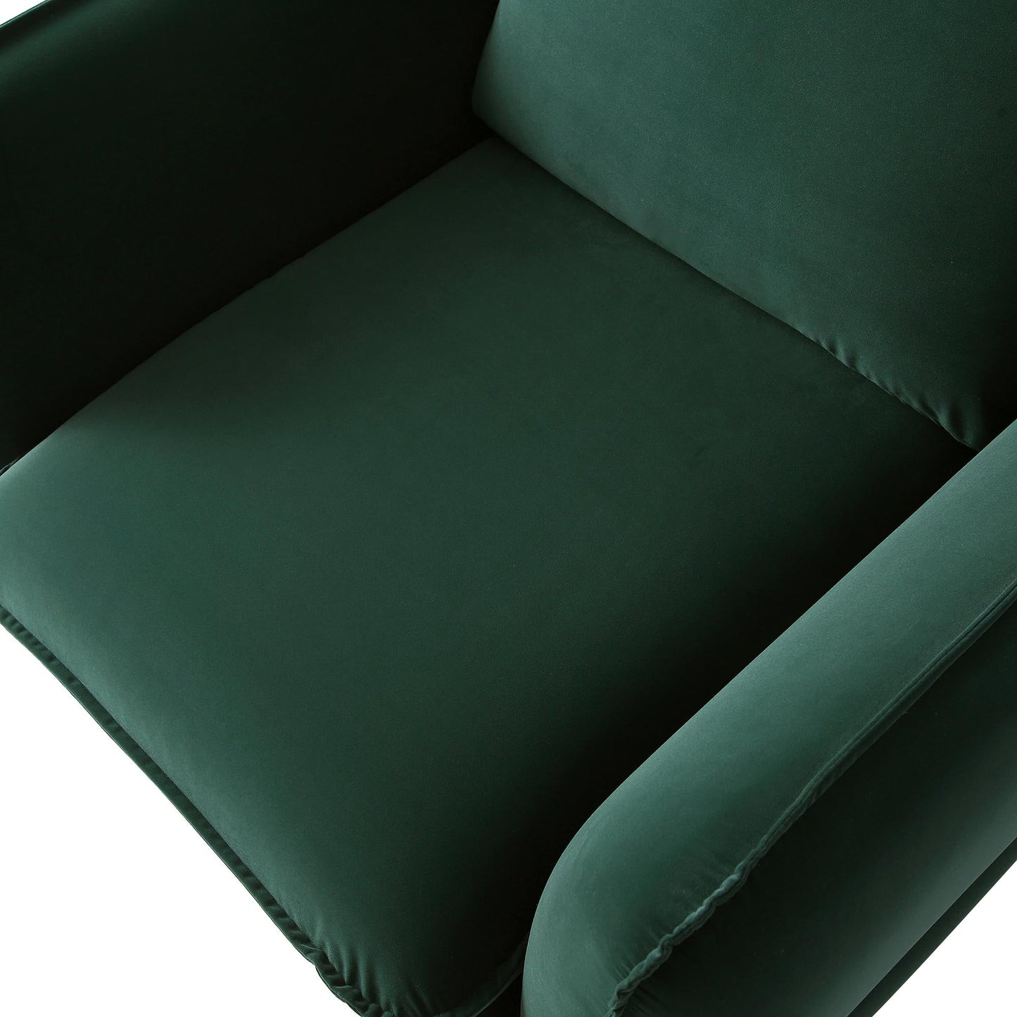 Fauteuil en velours vert forêt Obriel