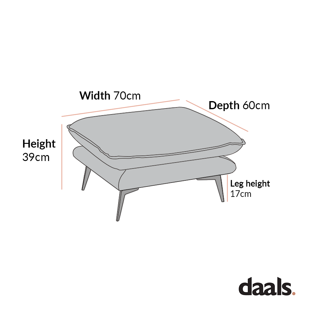 Repose-pieds en tissu gris chiné Obriel