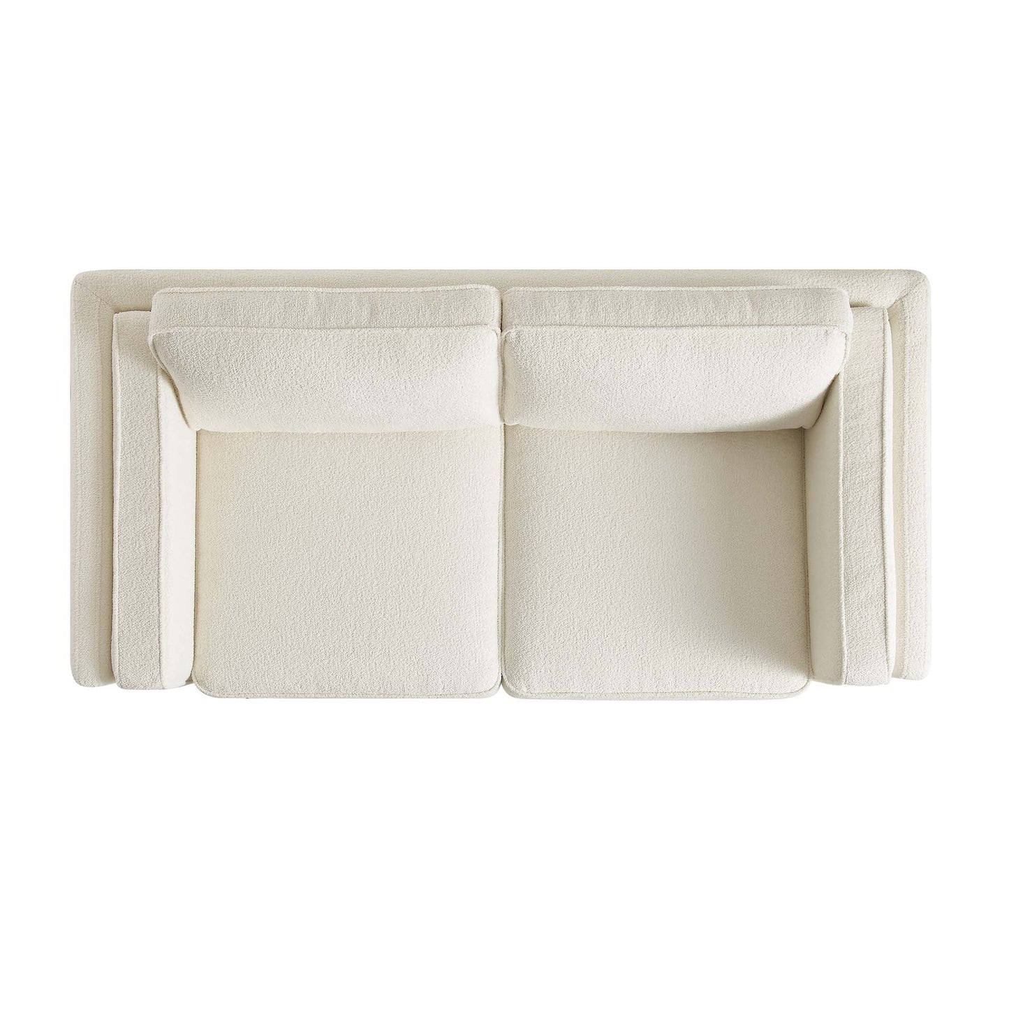 Canapé Dipley en tissu bouclé beige, 2 places