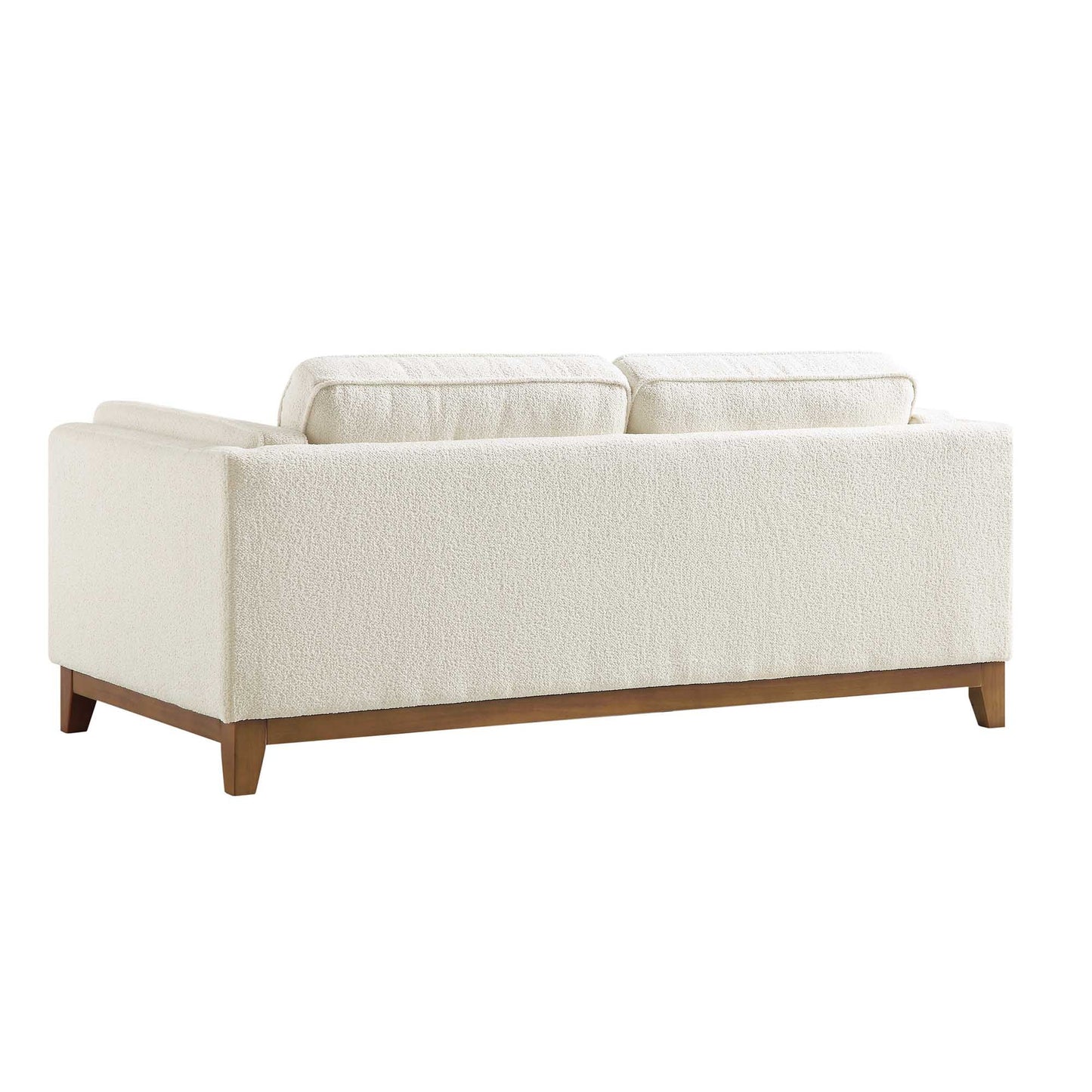 Canapé Dipley en tissu bouclé beige, 2 places