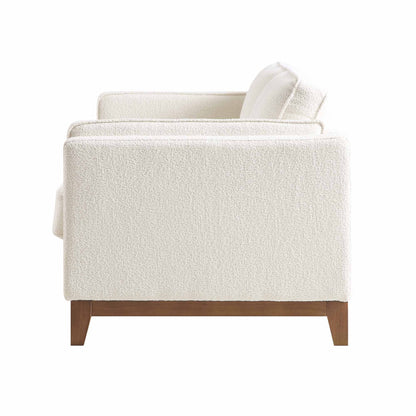 Canapé Dipley en tissu bouclé beige, 3 places