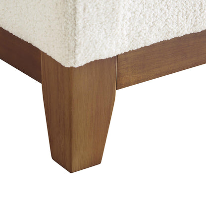 Canapé Dipley en tissu bouclé beige, 3 places