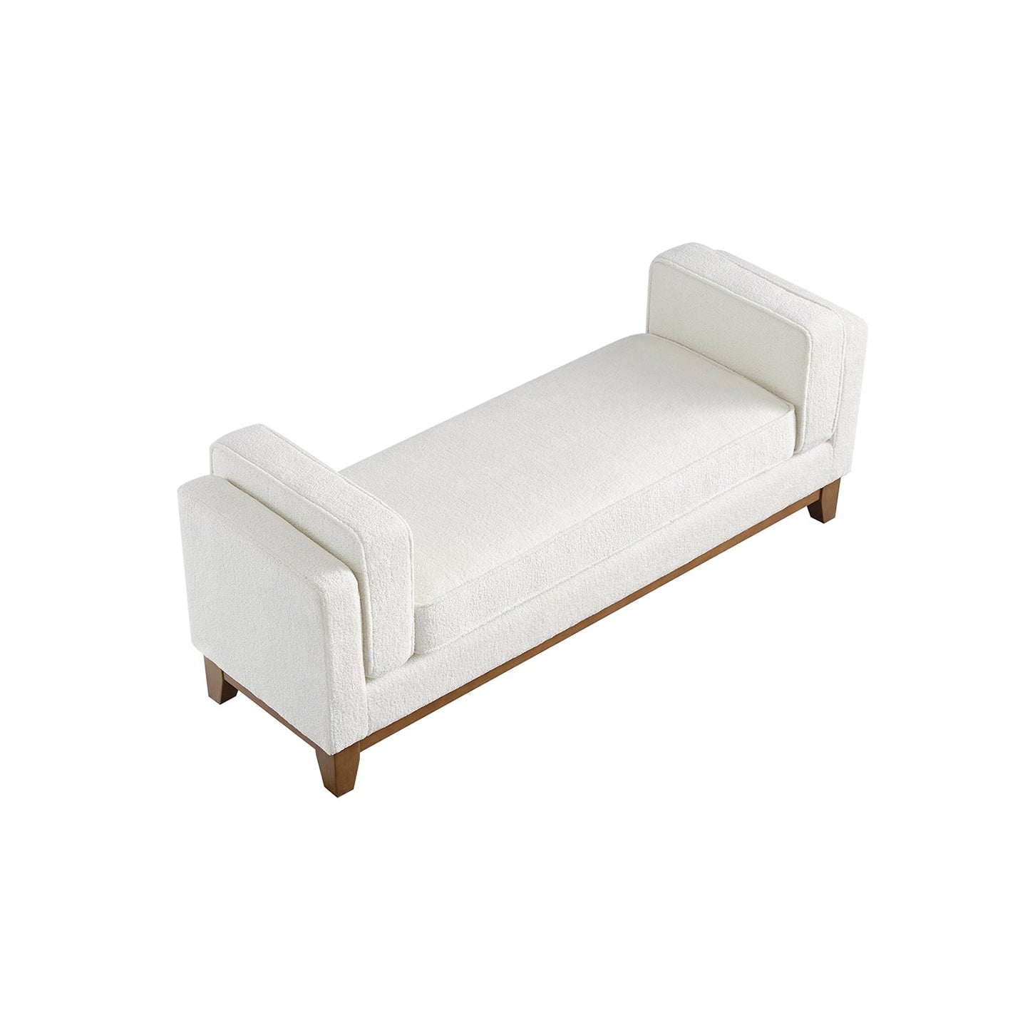 Banc rembourré Dipley Beige Boucle
