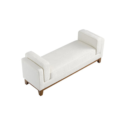 Banc rembourré Dipley Beige Boucle