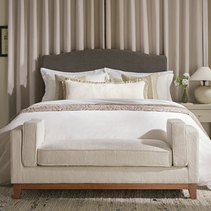 Banc rembourré Dipley Beige Boucle