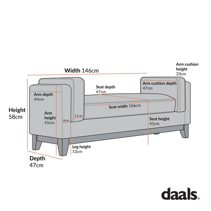 Banc rembourré en velours champagne Dipley
