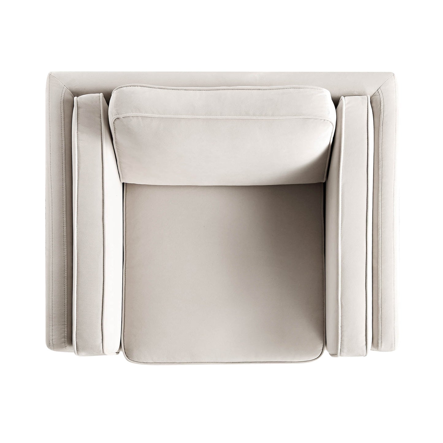 Canapé Dipley en velours champagne, 1 place